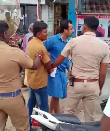 Beaten police; re-beaten public... incident in sathur 